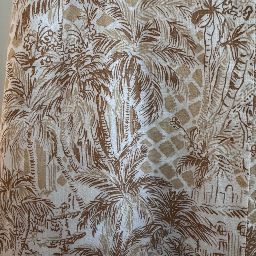 Lilly Pulitzer Jorgian Beige and White Linen Dress Size 6 - Picture 2 of 6